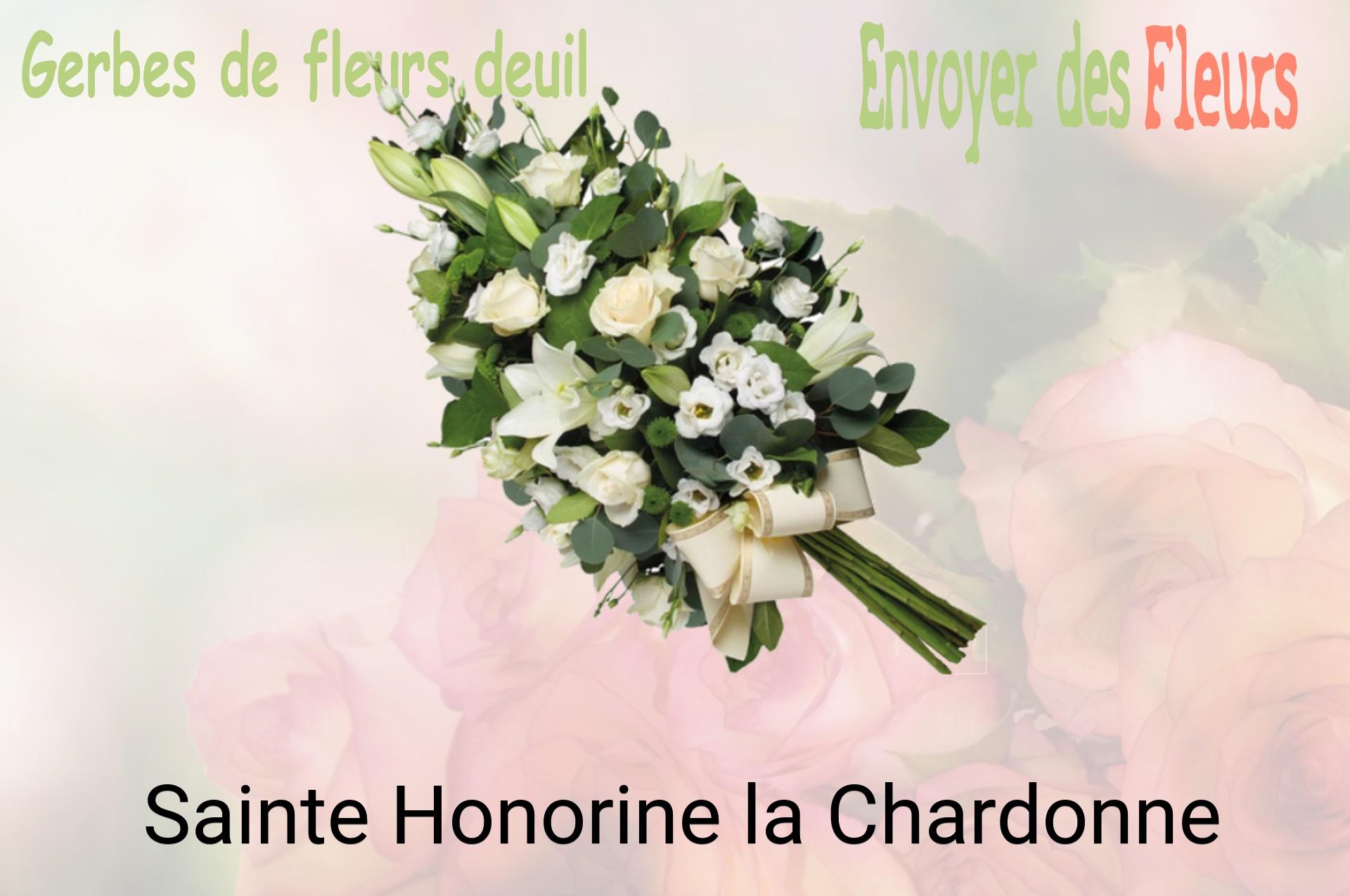 Gerbe de fleurs de deuil livrée à Sainte-Honorine-la-Chardonne